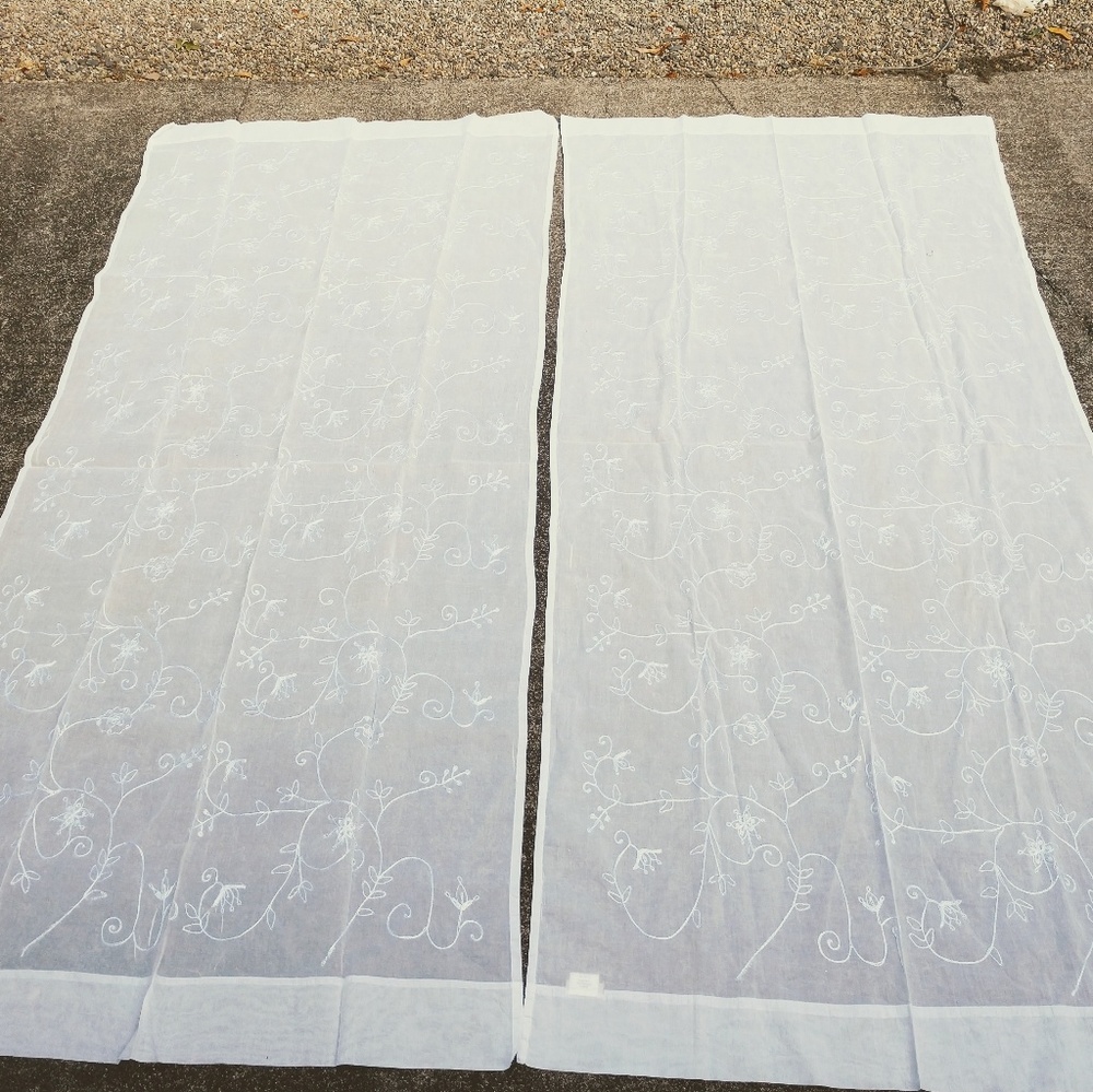 Pottery Barn sheer drapes 42 x 84